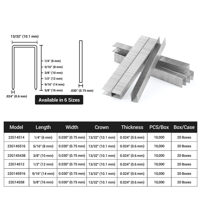Product information graphic for a U-shaped metal channel bar, showing dimension diagrams for different sizes, available sizes, and a size specification table.