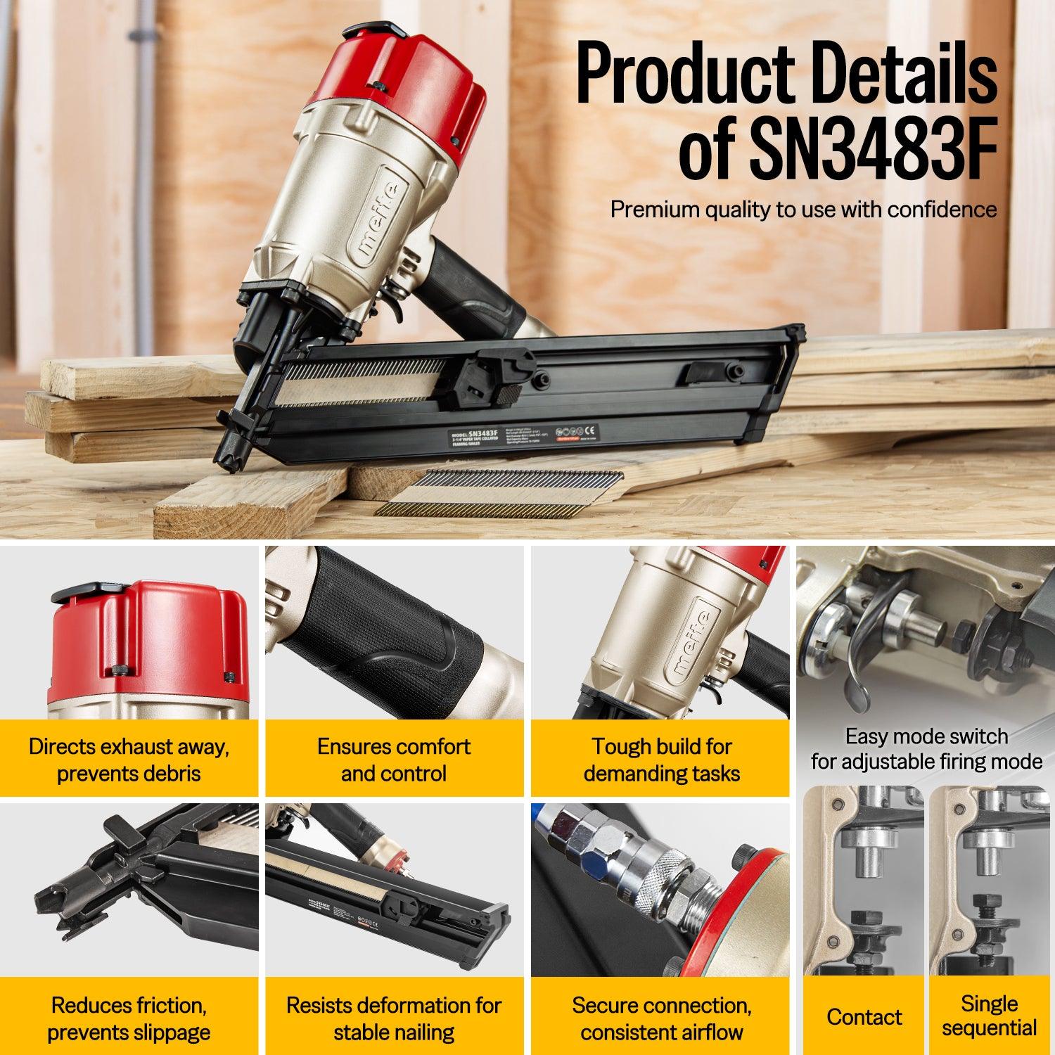 Meite USA SN3483F 30 Degree Pneumatic Framing Nailer — MEITE USA