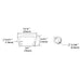 Sketch size information of Meite USA 15 gauge 3/4" crown hog rings, 8.8mm closure diameter, 3/4 inch inter crown, and 15/16 inch outer crown 