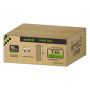 Meite USA 16 gauge 1-3/4 inch length finish nails case at 12 box per case displayed on a white background