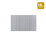 Meite USA 16 gauge 2 inch length finish nails displayed in a single strip on a white background