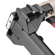 Close-up of meite USA ADCS-22 pneumatic carton stapler trigger on a white background