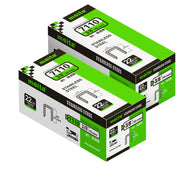 Two boxes of meite USA 22Ga 3/8 inch crown 3/8'' length 304 stainless steel upholstery staples with 10020 pieces per box, displayed on a white background