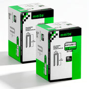Two boxes of meite USA 18 gauge 1/4" narrow crown 1/2'' length staples with 16000 pieces displayed on a white background