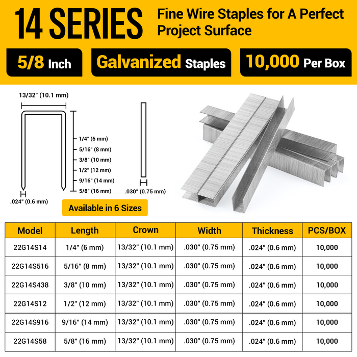 10000 counts 22 ga upholstery staples