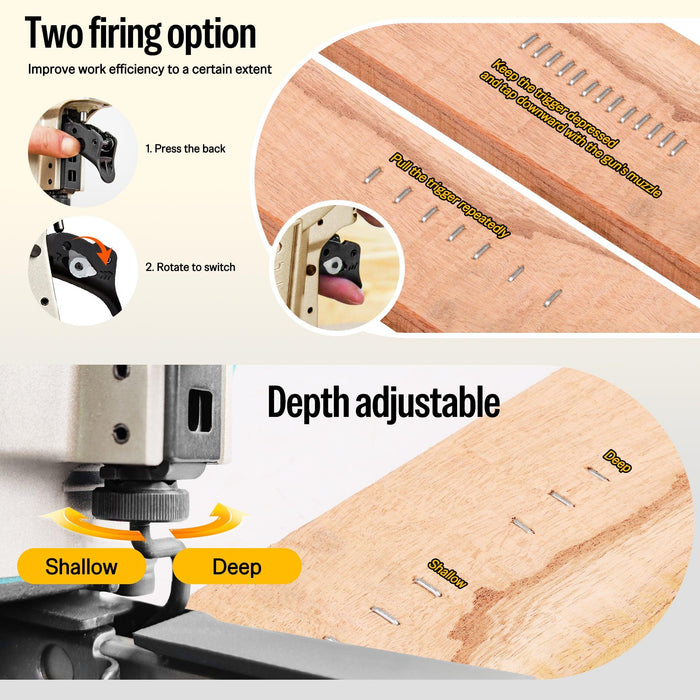MT-N851-H 16Ga Pneumatic Upholstery Stapler 7/16" Crown - Single or Contact Firing