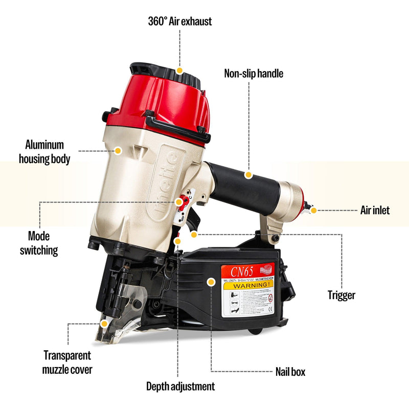 CN65 2-1/2" Pneumatic Coil Pallet Nailer
