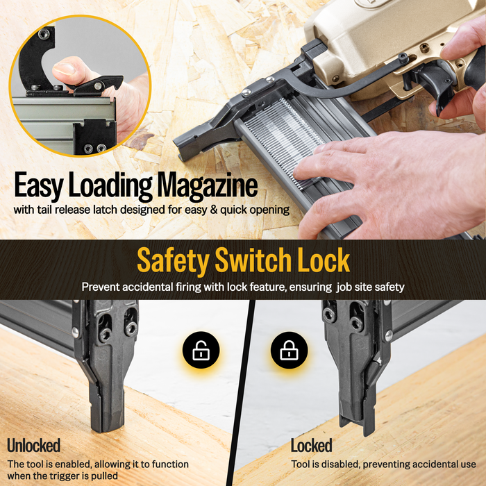 ST64L 14Ga Long Nose Pneumatic Concrete Nailer