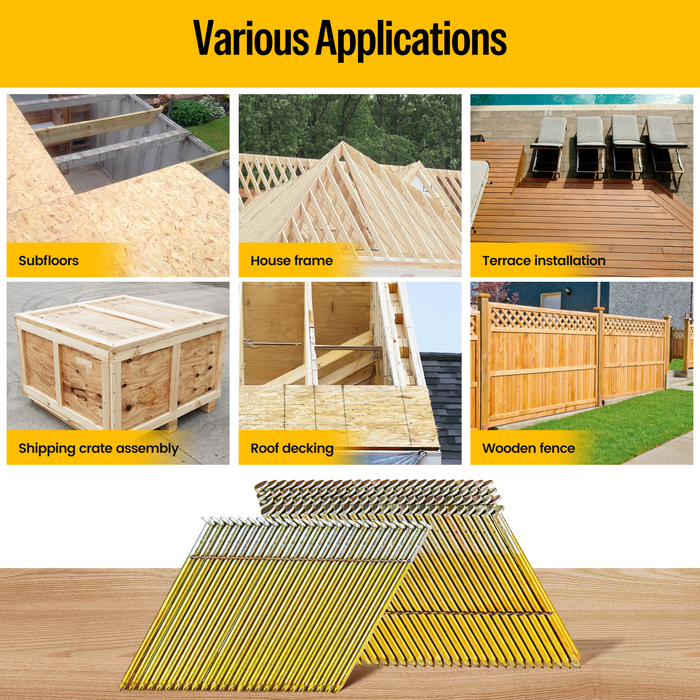 framing nails used for fence, subfloors, tray, etc