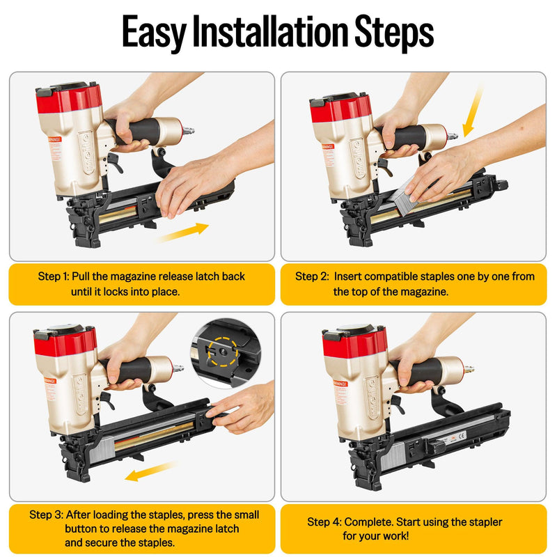 PW2638-L 16Ga Pneumatic Upholstery Stapler 1'' Crown