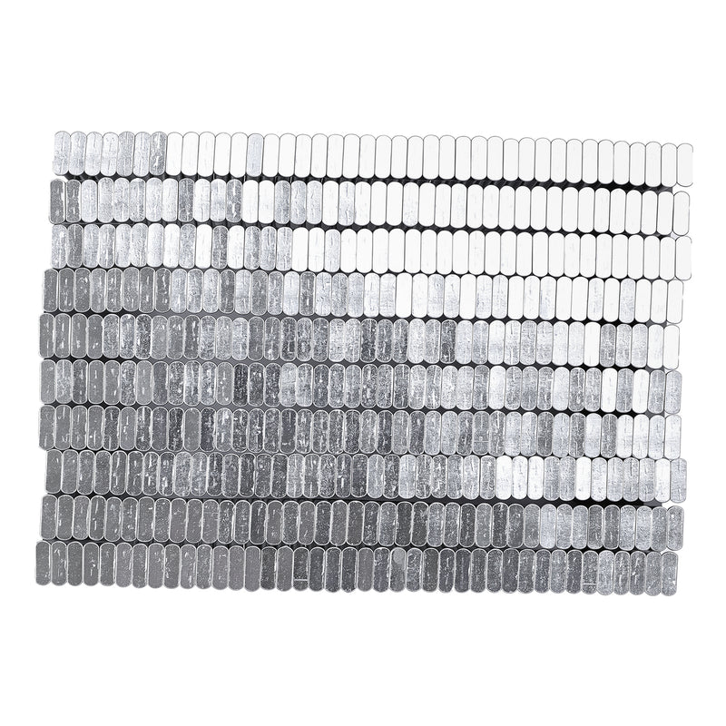 Close view of the head of stacked Meite USA 14 gauge concrete T nails