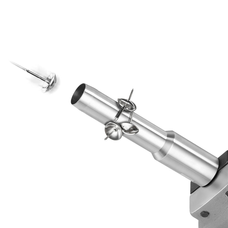 Close-up of the magnetic sleeve of meite USA ZN1170B decorative tack nailer.
