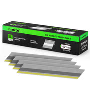 Meite USA 1-1/2 inch 38 mm D-head angled finish nails with galvanized glue-collated strips and 2,400-count retail box
