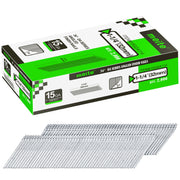 Meite USA 1-1/4 inch 15 gauge 34 degree angled finish nails, galvanized collated strips in a 2,000-count box