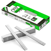 One box and nail strips of meite USA 18 gauge galvanized brad nails with 1/2-inch length and 5,000 nails on a white background