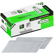 Meite USA 1-3/4 inch 15 gauge 34 degree angled finish nails, galvanized collated strips in a 2,000-count box