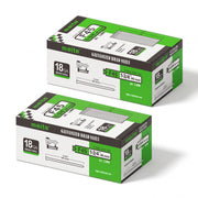 Two boxes of meite USA 18 gauge galvanized brad nails with 1-3/4-inch length, 5,000 per box and 10,000 nails total, on a white background