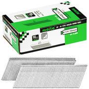 Meite USA 1-1/4 inch 16 gauge 20 degree FN-type angled finish nails with galvanized collated strips and 2,000-count retail box
