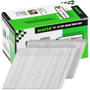 Meite USA 2-1/2 inch 16 gauge 20 degree FN-type angled finish nails with galvanized collated strips and 2,000-count retail box