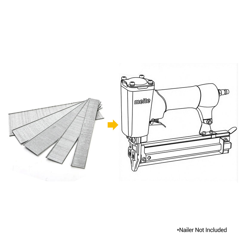 Different lengths of meite USA 18 gauge galvanized brad nails compatible with pneumatic 18 gauge brad nailers