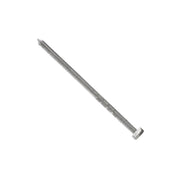Close-up of a meite USA 18 gauge 304 stainless steel brad nail showing its narrow head and sharp chisel point on a white background