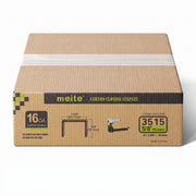 One sealed case of meite USA 16 gauge, 1-3/8-inch crown, 5/8-inch carton closing staples containing 10 boxes and 20,000 staples total on a white background