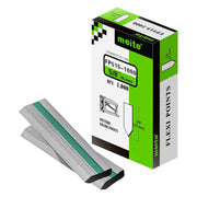 One box and strips of meite USA 5/8-inch flexible picture frame points, 1,000 count, on a white background