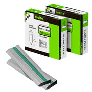 Two boxes and strips of meite USA 5/8-inch flexible picture frame points with 2,000 per box and 4,000 total, on a white background