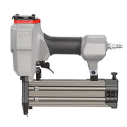 Side view of the meite USA F50G 18 gauge pneumatic brad nailer for driving 3/4-inch to 2-inch brad nails on a white background