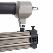 Close-up of Rear-loading magazine on the meite USA F50G 18 gauge pneumatic brad nailer