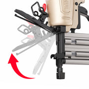 Adjustable quick-release nose on the meite USA FK5040 brad nailer
