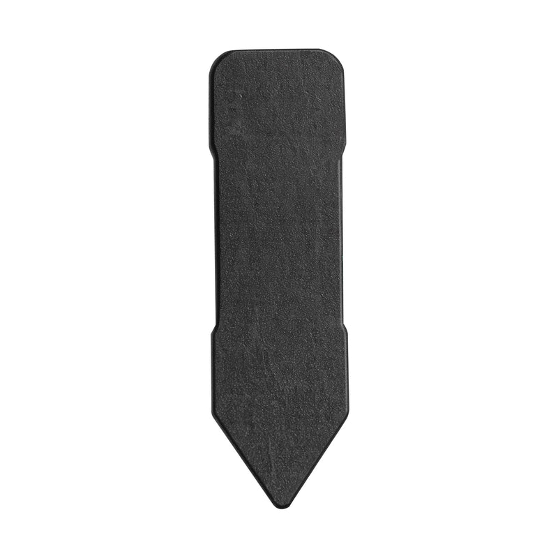 Close-up of a single meite USA flexible picture frame point showing its flat head and pointed tip on a white background