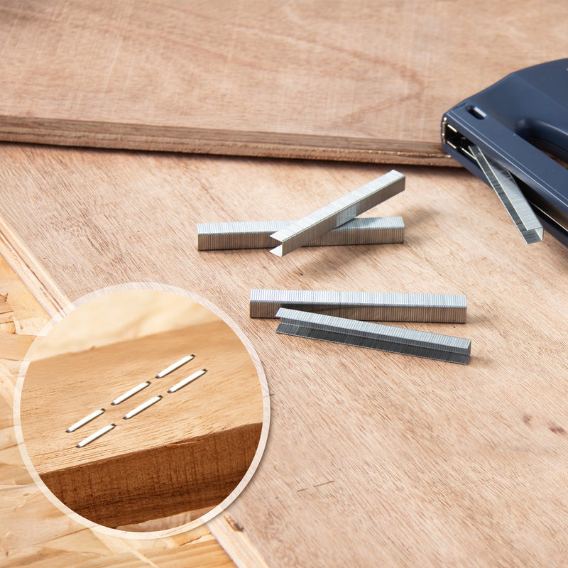 meite USA 20 gauge T50 galvanized staples driven into wood for secure fastening