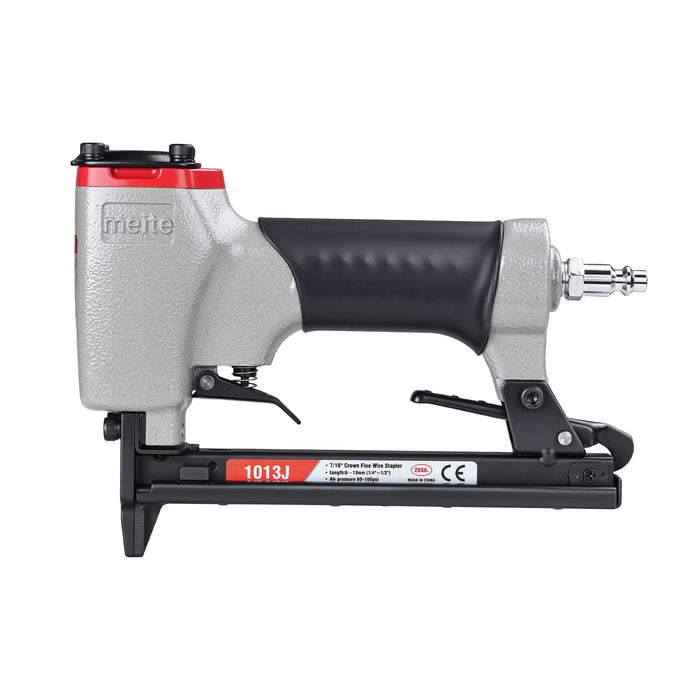 Front-view of the meite USA 1013J 20Ga pneumatic upholstery stapler in white background