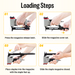 Four loading steps for meite USA 1416B 22 gauge air upholstery stapler 