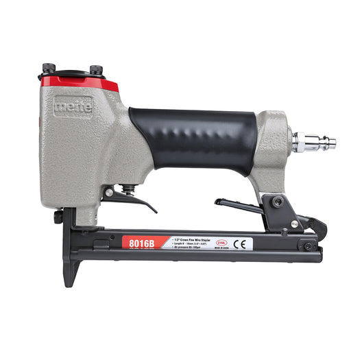 Front-view of the meite USA 8016B 21Ga pneumatic upholstery stapler