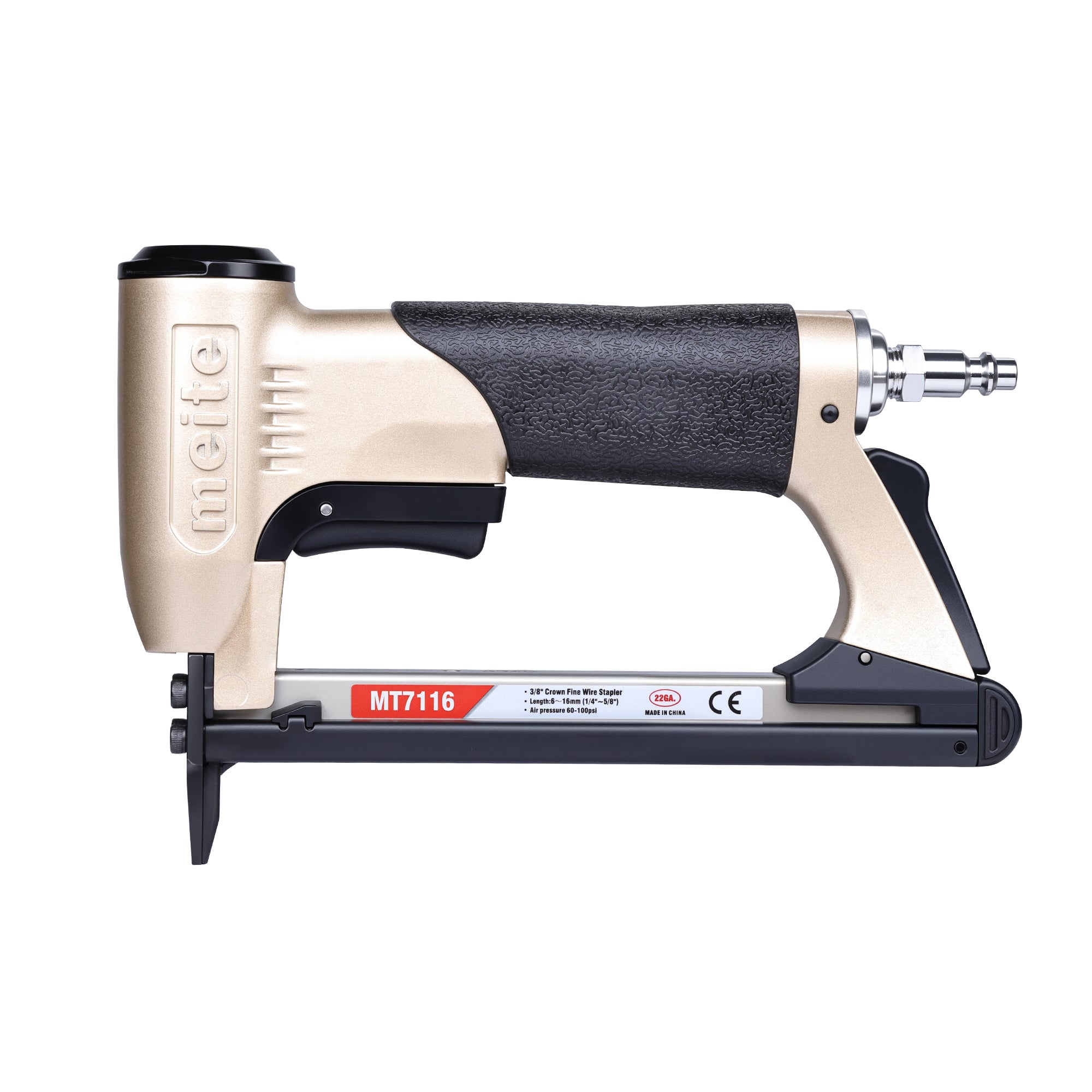Meite USA MT7116 22Ga Pneumatic Upholstery Stapler with Ergonomic