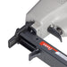 Detailed view of meite USA 1022J 20 gauge pneumatic upholstery stapler showing openning magazine.