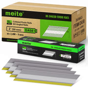meite USA 15 gauge 34 degree 2 inches DA angled finish nails, 8 boxes per case, 19200 pcs in total, shows with one box packaging