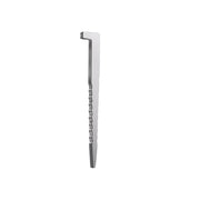 Meite USA close-up of a single 18Ga 1-1/2 inch length L-cleat flooring nails displayed on a white background, showing its T head and barbs body