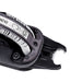 Close-up of open jaw with rings of meite USA MTHC45 11Ga Manual Hog Ring Plier in white background