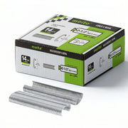 Meite USA one box of 14 gauge 2-1/4" crown hog rings at 5000 pieces per box, displayed on a white background
