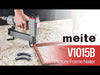 Meite USA V1015B picture frame nailer video demonstration showing features, compatible nails, and real-time picture frame stapling.