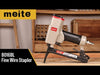 Product video of the meite USA 8016BL 21Ga Long Nose Upholstery Stapler, showing features, compatible staples, and fastening demonstration.