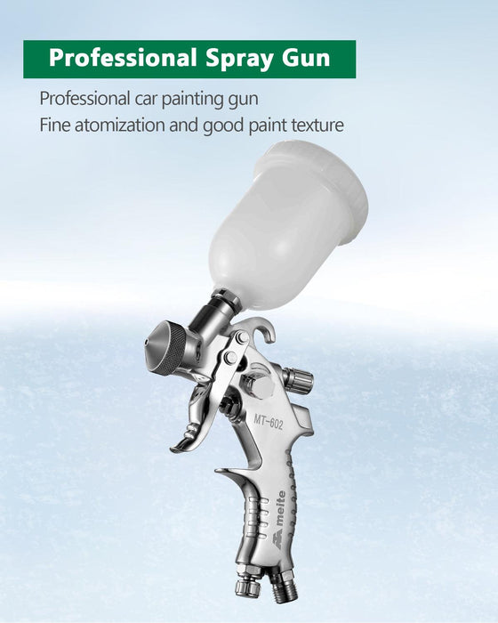 30 PSI Gravity Feeding Mini Spray Gun (0.8 mm & 1.0 mm) - MEITE USA