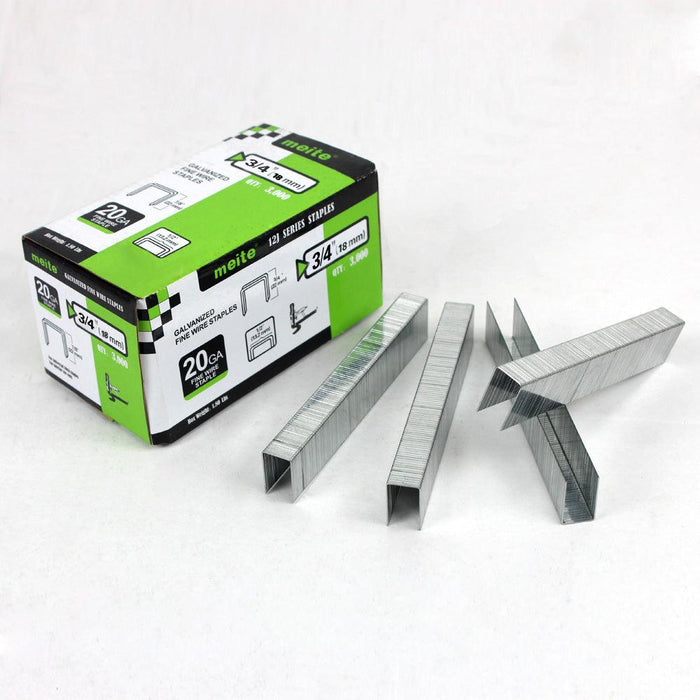 20 Gauge 1/2"(13.2mm) Crown 3/4" Length Fine Wire Staples - MEITE USA