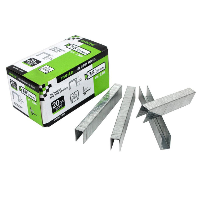 20 Gauge 1/2"(13.2mm) Crown 7/8" Length Fine Wire Staples - MEITE USA