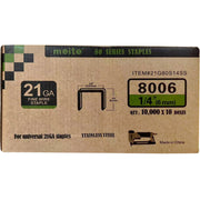 21 Gauge 80 Series 1/2" Crown 1/4" to 1/2" Leg Length 304 Stainless Steel Staples - MEITE USA