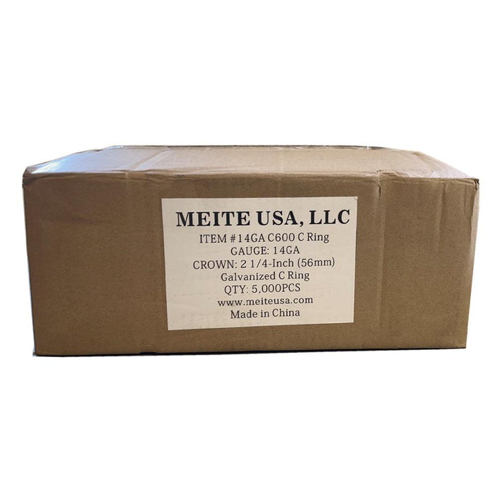 14 Gauge Galvanized Hog Rings - 2-1/4" Inner Crown - MEITE USA
