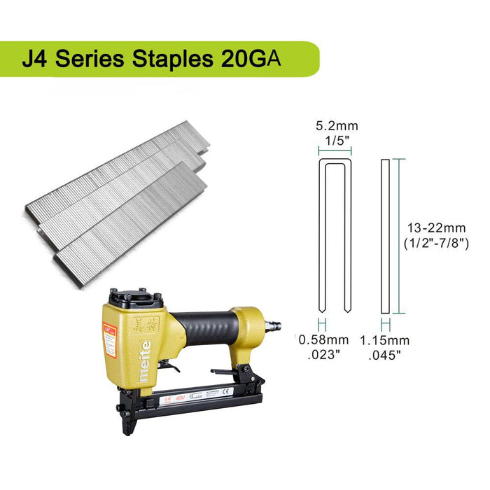 20 Gauge 1/5" Crown 1/2" to 7/8" Length Fine Wire Stapler - MEITE USA